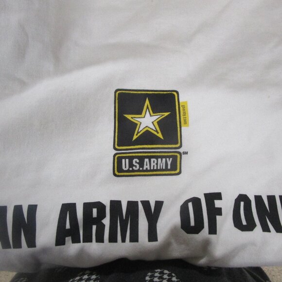 NWOT Vintage U.S.ARMY T-Shirt Front/Back-Logos White Heavy Cotton XL - Picture 5 of 12
